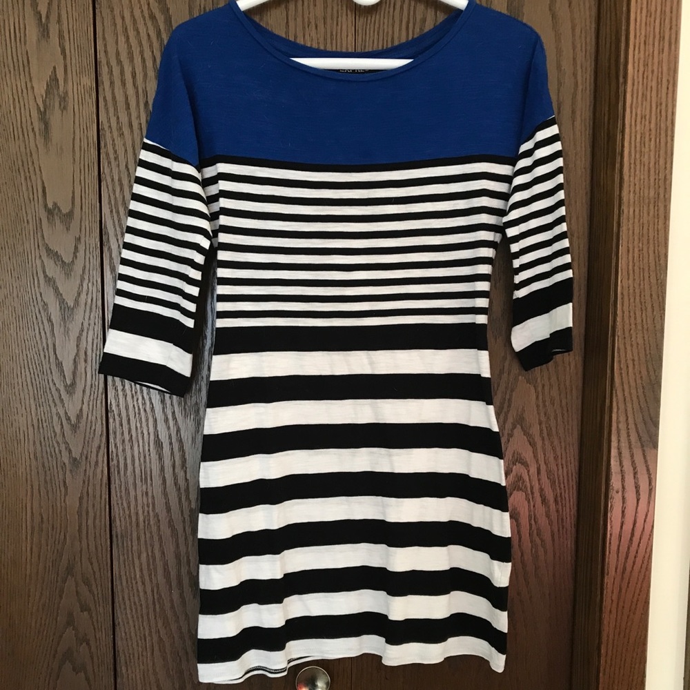 Express Color Block Striped Dress